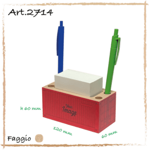 Container Notes in legno FSC, gadget aziendale personalizzabile, Publiroom